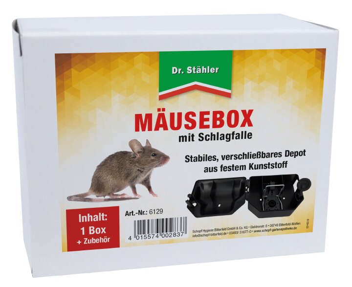 Dr. Stähler Garten-Apotheke Mäuseköder-Depot mit Schlagfalle